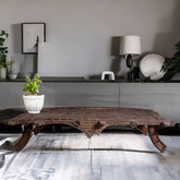 Tribal Hand carved Furniture Solid Wood Camel Cart Carved Coffee Table